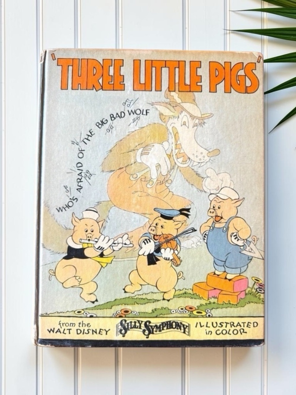 Vintage 1933 Walt Disney Three Little Pigs Silly Symphony Hardcover Book